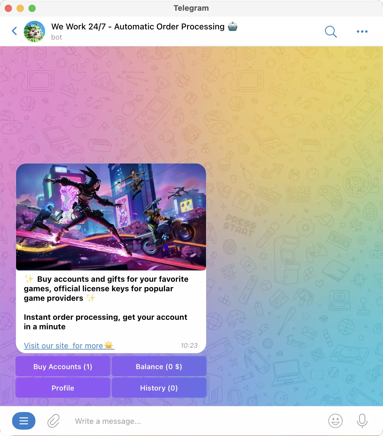BABAYAGAX.TOP - Telegram - Build Your Bot for free